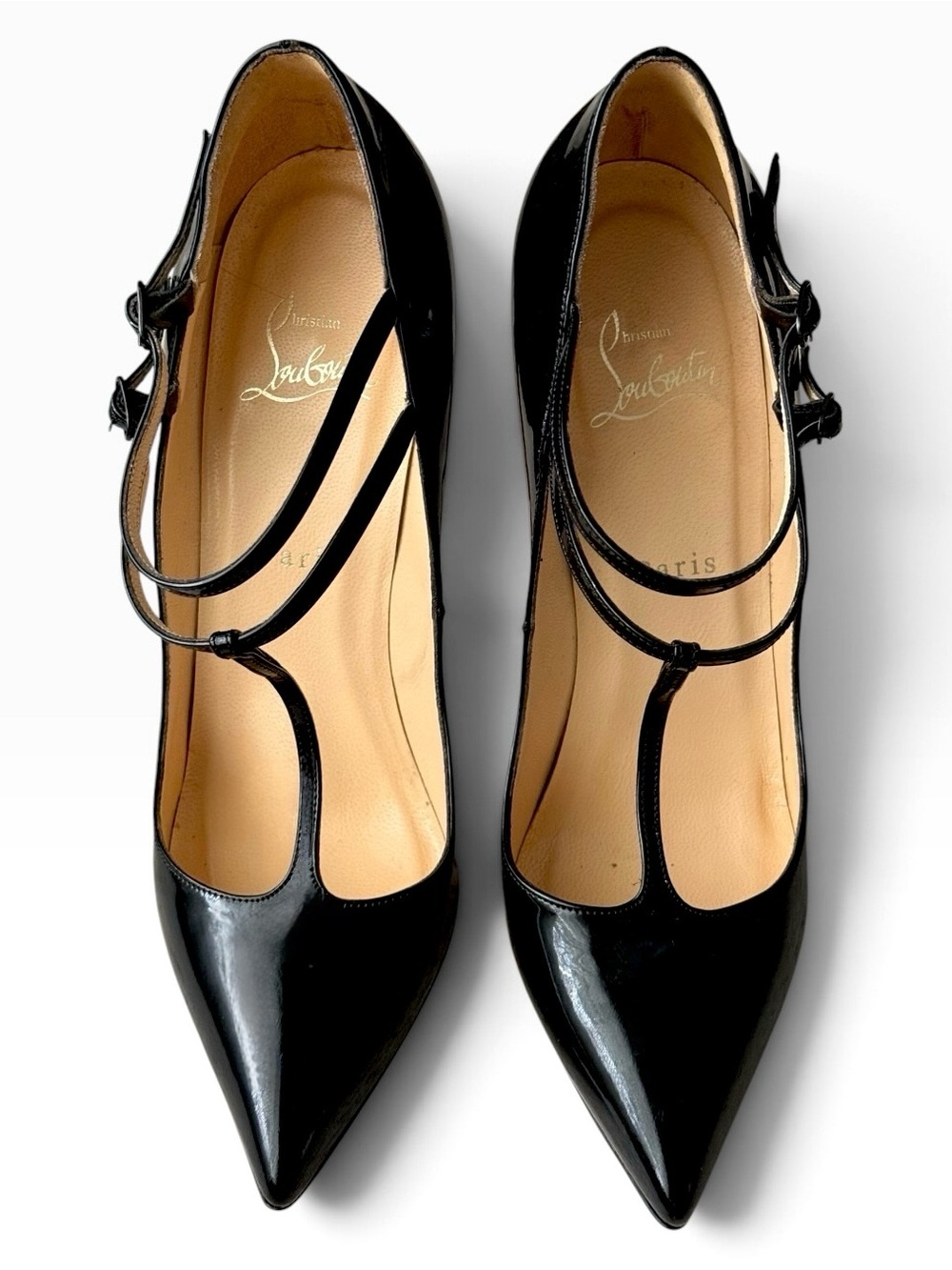 Christian Louboutin Black Patent Leather Pumps – Size 38